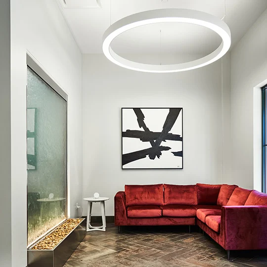 Comfortable seating inside a Maine Dentistry office